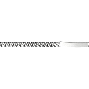 Gourmette pour enfant en argent maille serrée largeur 3mm et longueur 14cm + 2cm de rallonge