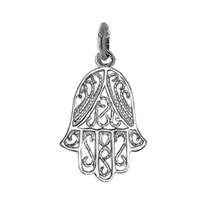 Pendentif en argent main de Fatma ouvragée très petit modèle