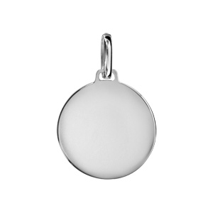 Pendentif en argent médaille à graver moyen modèle – plaque prestige