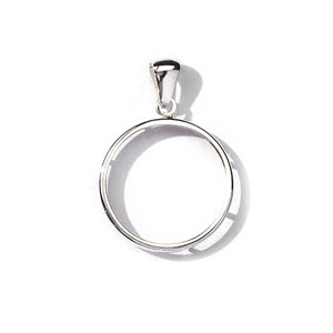 Pendentif porte pièce en argent diamètre 27,4mm