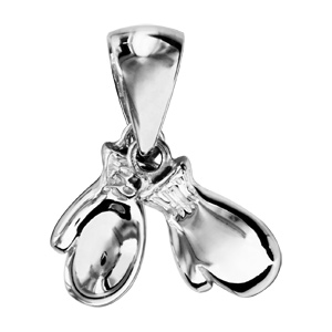 Pendentif en argent gants de boxe