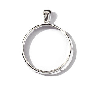Pendentif porte pièce en argent diamètre 37,5mm