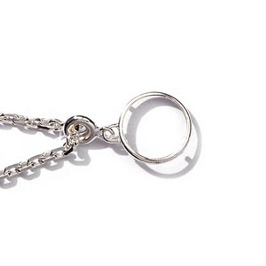 Porte-clef porte pièce en argent diamètre 18,4mm