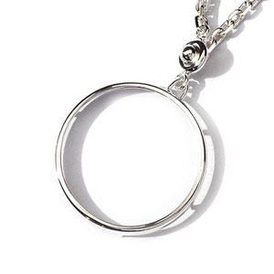 Porte-clef porte pièce en argent diamètre 37,5mm