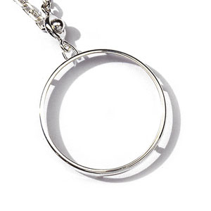 Porte-clef porte pièce en argent diamètre 41,3mm
