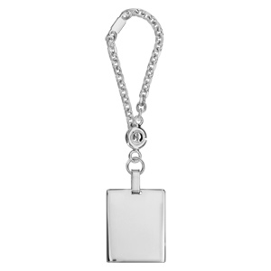 Porte-clef en argent plaque G.I. à graver