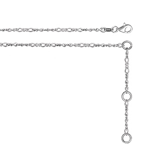 Chaîne de ventre en argent maille fantaisie - longueur 85cm