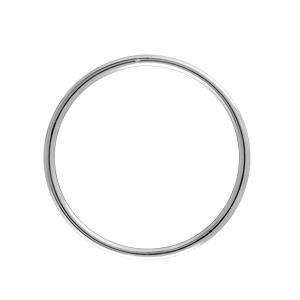 Bracelet jonc en argent massif largeur 3,8mm et diamètre 60mm