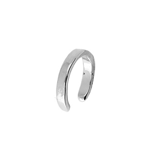 Anneau manchette en argent rhodié lisse 11mm largeur 2mm (à l’unité)