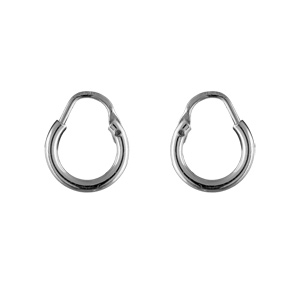 Créoles en Argent fil lisse diamètre 11mm