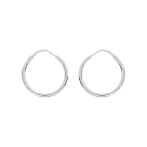 Créoles en Argent fil lisse diamètre 20mm