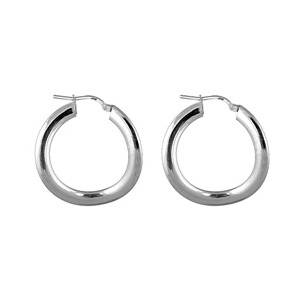 Créoles en argent ondulées diamètre 28mm