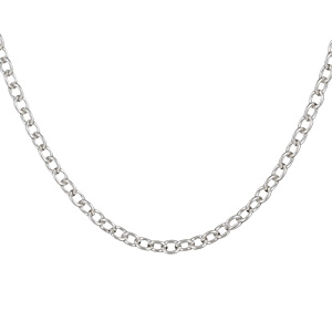 Chaîne en argent maille forçat largeur 3mm et longueur 45cm réglable