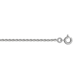 Chaîne en argent maille corde longueur 60cm