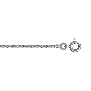 Bracelet en argent chaîne maille corde largeur 1,3mm et longueur 18cm