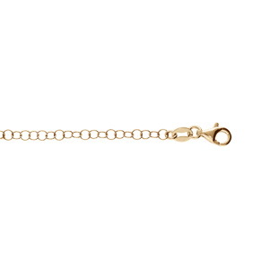 Bracelet en argent et dorure jaune chaîne maille Jaseron longueur 18cm réglable