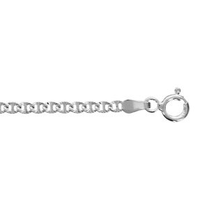 Bracelet en argent chaîne maille marine lapidées – longueur 18cm