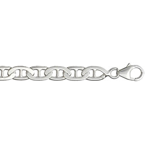 Chaîne en argent maille marine largeur 5mm et longueur 55cm