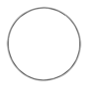 Bracelet jonc en argent massif largeur 4mm et diamètre 60mm