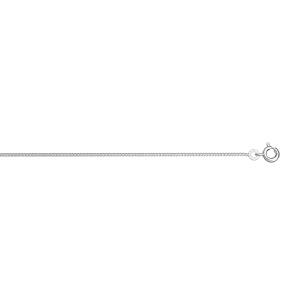 Chaîne en argent rhodié maille serrée 1.2mm et longueur 42 cm