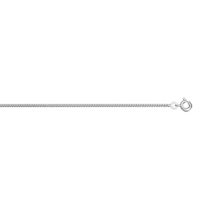Chaîne en argent rhodié maille serrée. 1.8mm et longueur 42cm