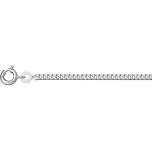 Chaîne en argent rhodié maille serrée largeur 2,1mm et longueur 45cm