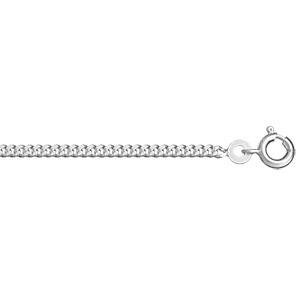 Chaîne en argent maille serrée largeur 2,1mm et longueur 55cm