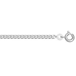 Chaîne en argent maille serrée largeur 2,5mm et longueur 55cm