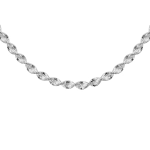 Chaîne en argent maille vrillée longueur 42cm