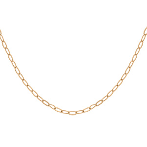 Chaîne en argent et dorure jaune maille rectangulaire largeur 1,8mm longueur 40cm