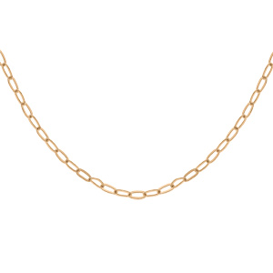 Chaîne en argent et dorure jaune maille rectangulaire largeur 1,8mm longueur 45cm