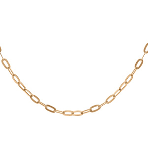 Chaîne en argent et dorure jaune maille rectangulaire largeur 2,3mm longueur 50cm