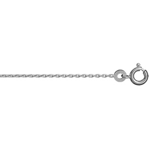 Chaîne en argent maille forçat largeur 1mm et longueur 45cm