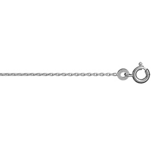 Chaîne en argent maille forçat largeur 1mm et longueur 50cm