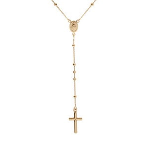 Collier en argent dorure jaune chapelet 47cm