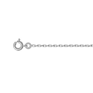 Chaîne en argent rhodié maille forçat largeur 2mm et longueur 50cm