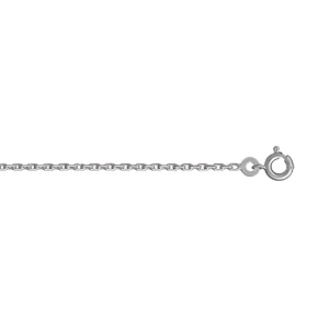 Chaîne en argent rhodié maille forcat largeur 2mm longueur 55cm