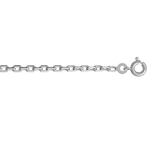 Chaîne en argent maille forçat largeur 2,5mm et longueur 50cm