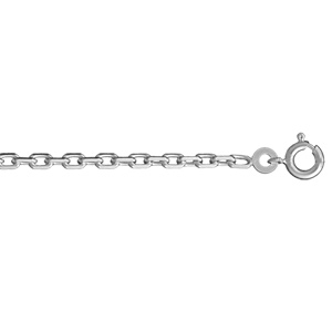 Chaîne en argent maille forçat largeur 2,5mm et longueur 55cm