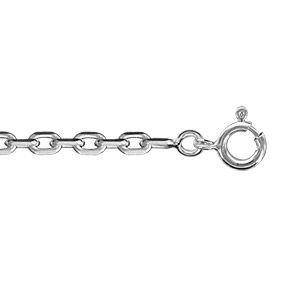 Chaîne en argent maille forçat largeur 2.7mm et longueur 60cm
