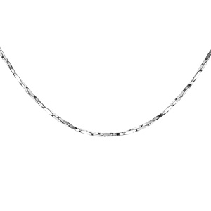 Chaîne en argent rhodié torsade diamanté épaisseur 0.6mm longueur 40cm