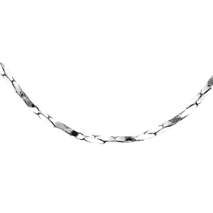 Chaîne en argent rhodié torsade diamanté épaisseur 1.1mm longueur 40cm