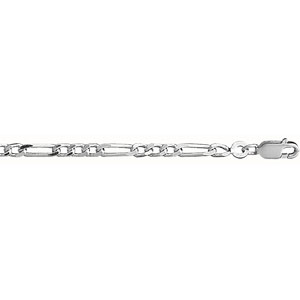 Chaîne en argent mailles 1+3 largeur 3mm et longueur 70cm