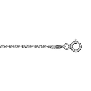 Chaîne en argent maille Singapour longueur 35cm + 2cm de rallonge