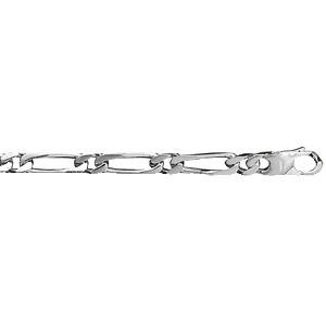 Chaîne en argent mailles 1+1 largeur 5mm et longueur 55cm