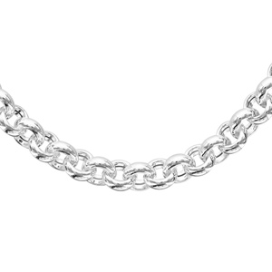 Chaîne en argent maille jaseron et fermoir bouée - longueur 42cm