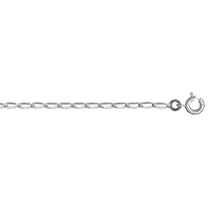 Bracelet en argent chaîne maille cheval largeur 1,8mm et longueur 18cm