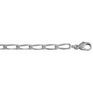 Chaîne en argent maille cheval largeur 4mm et longueur 50cm