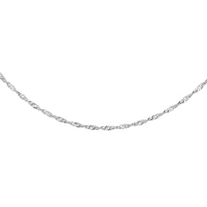 Chaîne en argent maille Singapour longueur 45cm