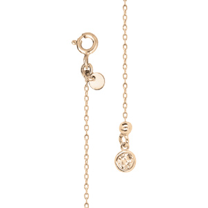Bijou chaîne de dos en argent et dorure jaune avec oxyde blanc serti clos 20cm